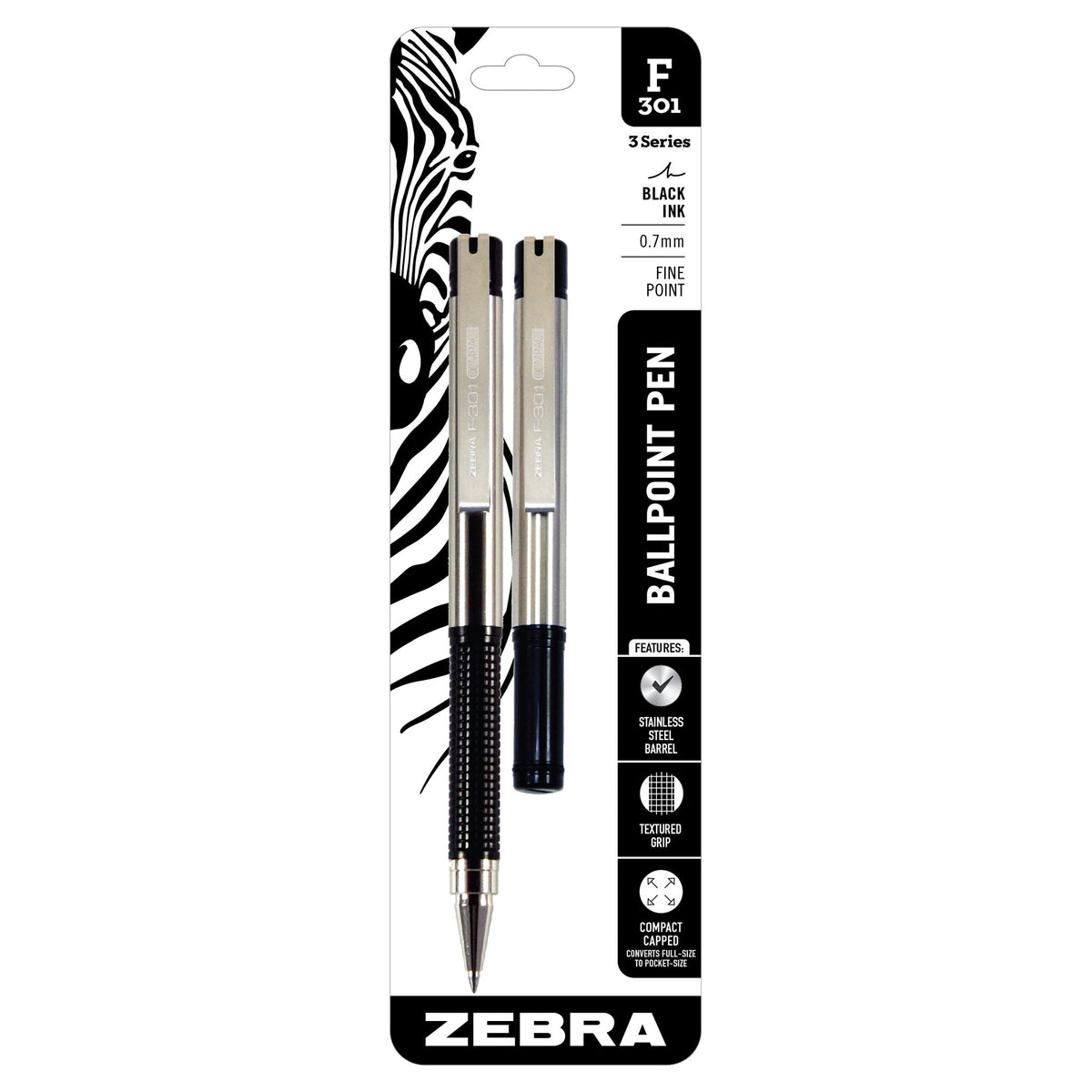 Zebra F-301 Black Fine Point Retractable Ballpoint Pens - Shop