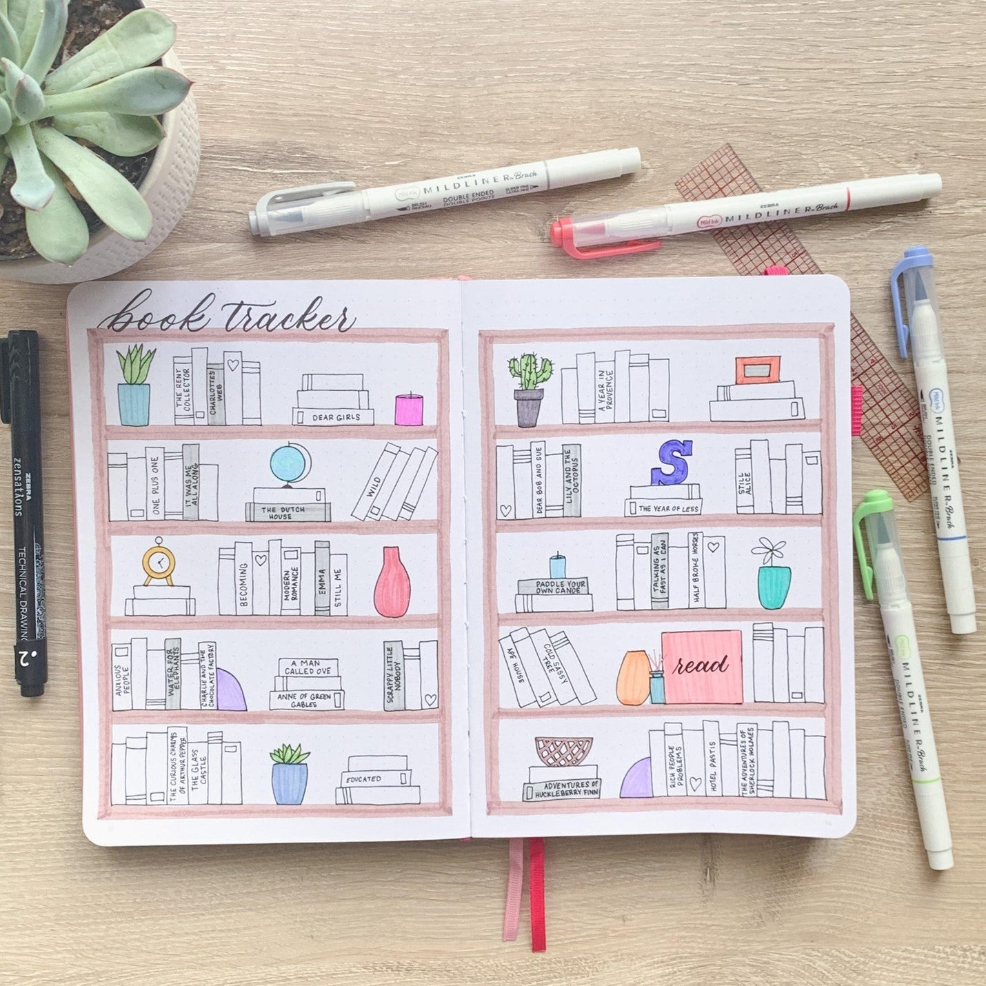 Track Your Reading Journey with These Creative Bullet Journal Book Trackers