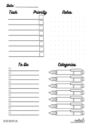 Zebra Task List Worksheet – Zebra Pen