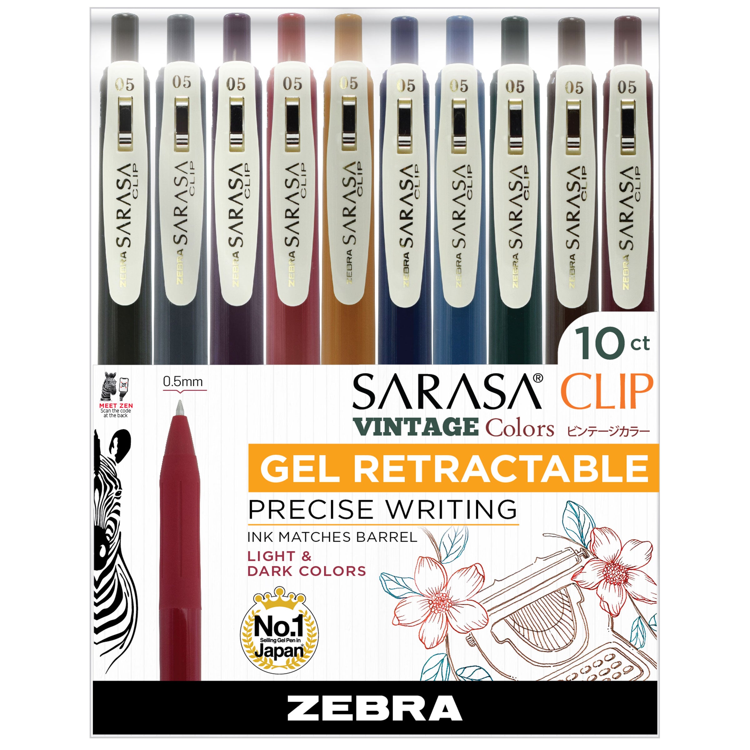 SARASA Clip Vintage Gel Retractable