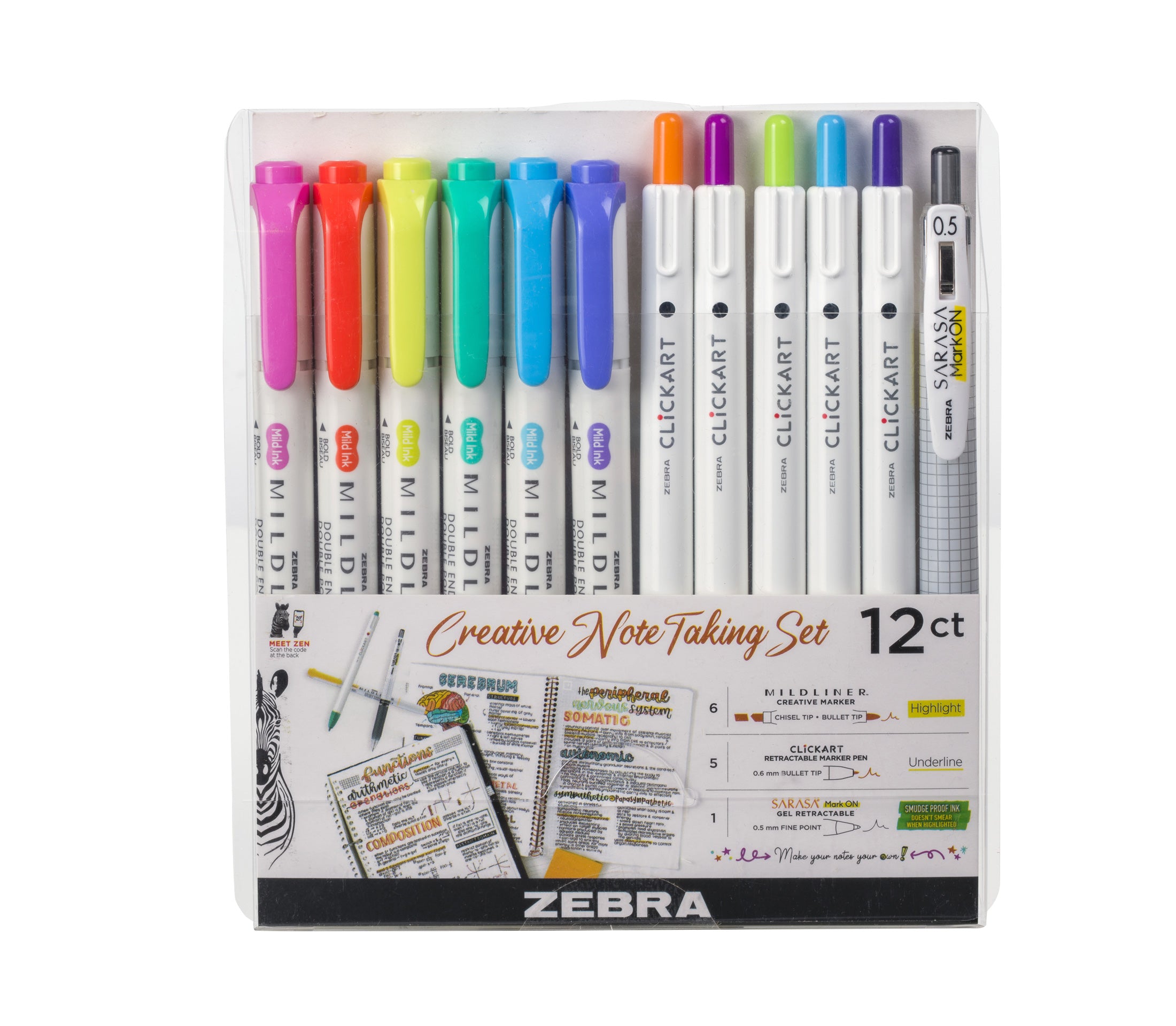 Zebra Click Bright 6 Color Set