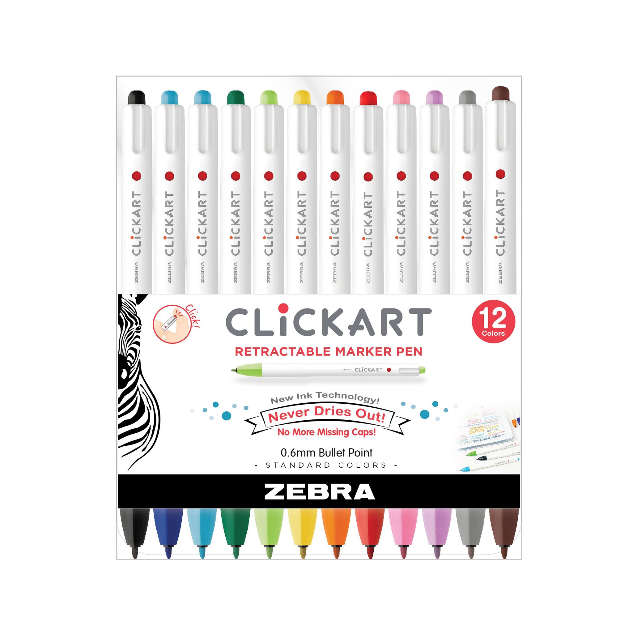 Zebra Clickart Markers - Pastel — Enigma Stationery