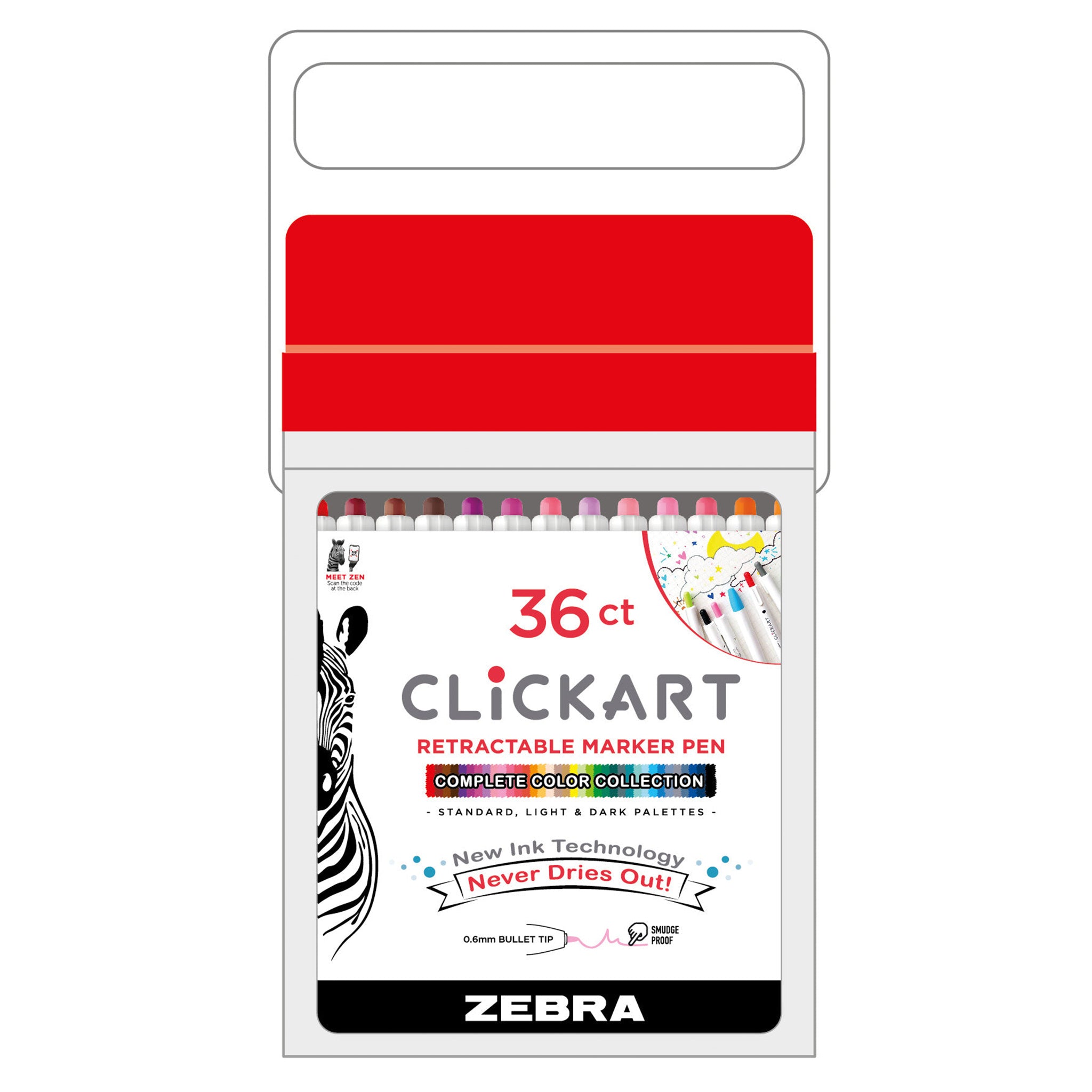Zebra Clickart Retractable Marker Pen - Soda Blue - WYSS22-SB