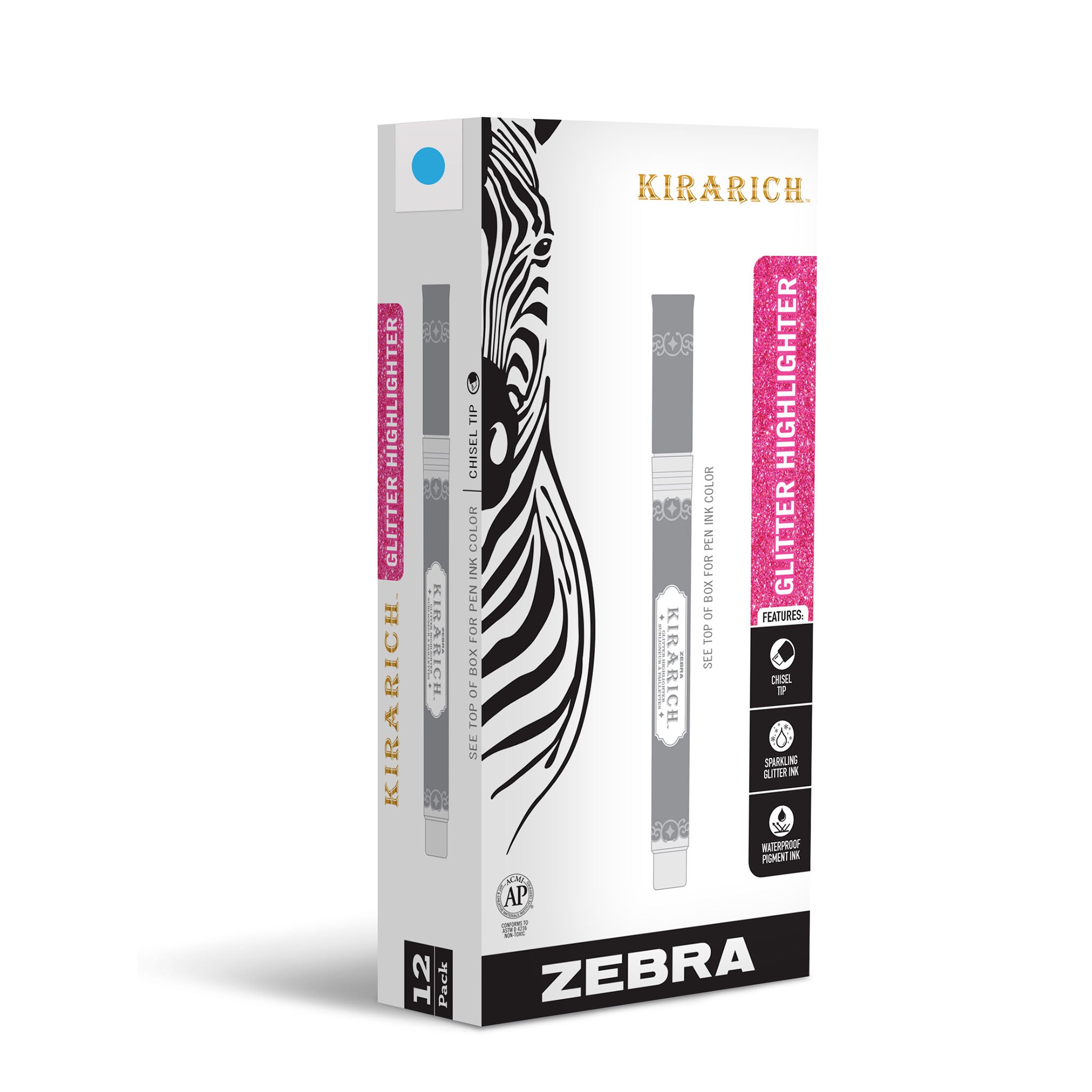 Zebra Kirarich Glitter Highlighters