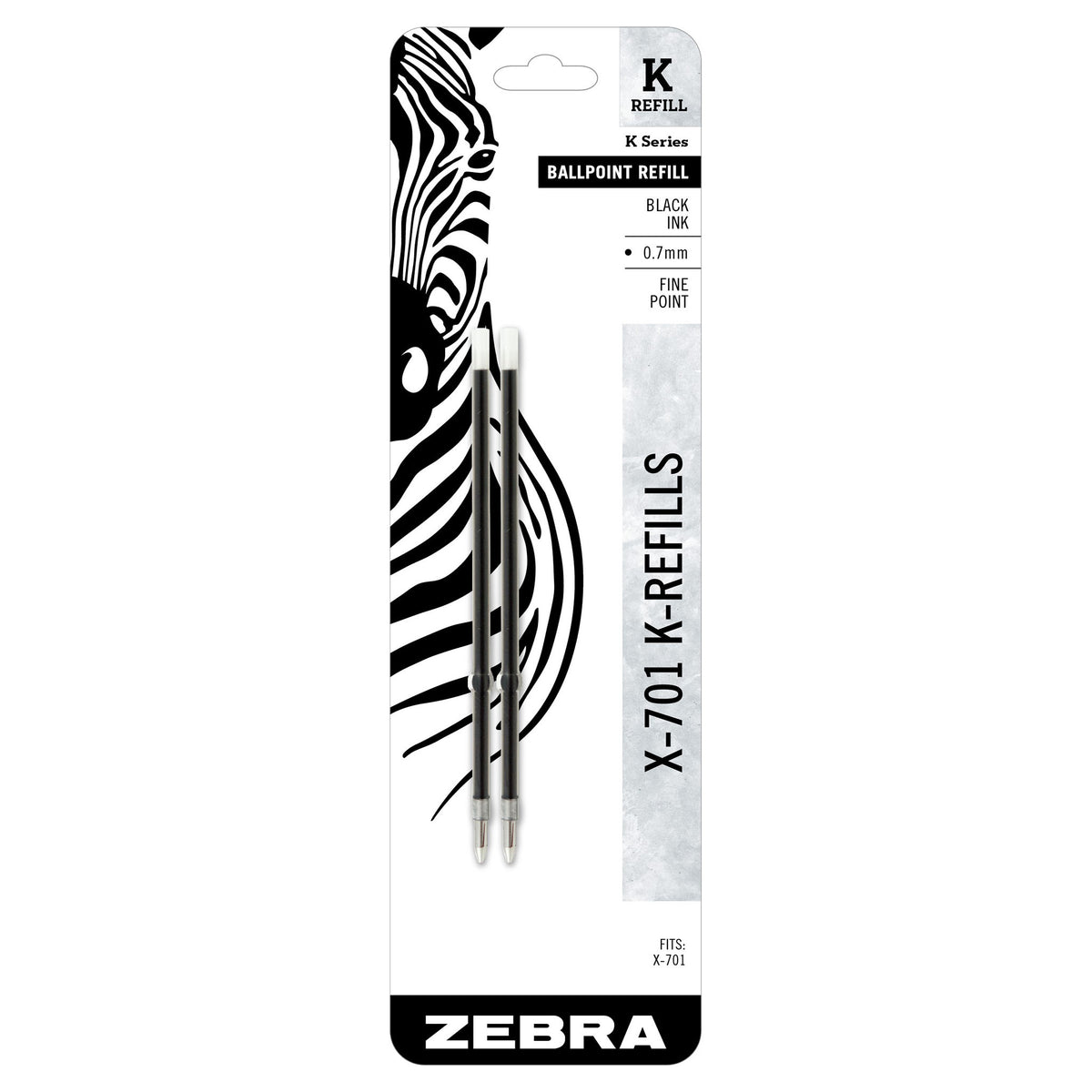 K Refill Zebra Pen   85212K Refill0.7mmBlack2pk 1200x1200 