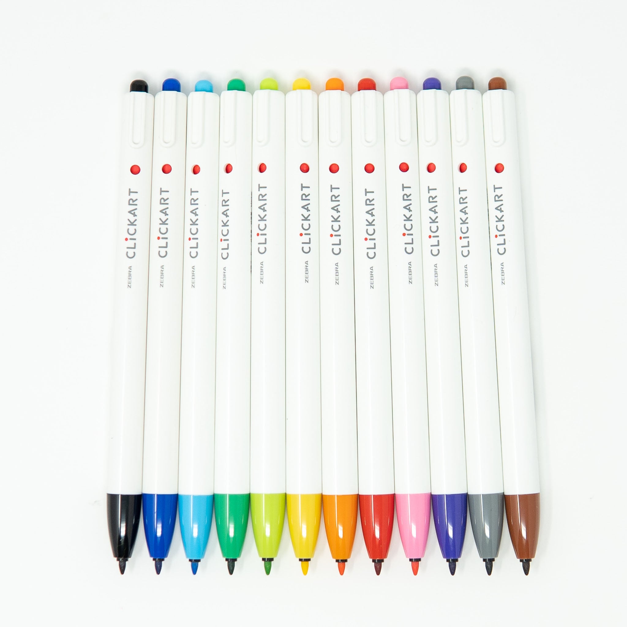  Zebra Pen Click Art Retractable Marker Pen, Fine Point