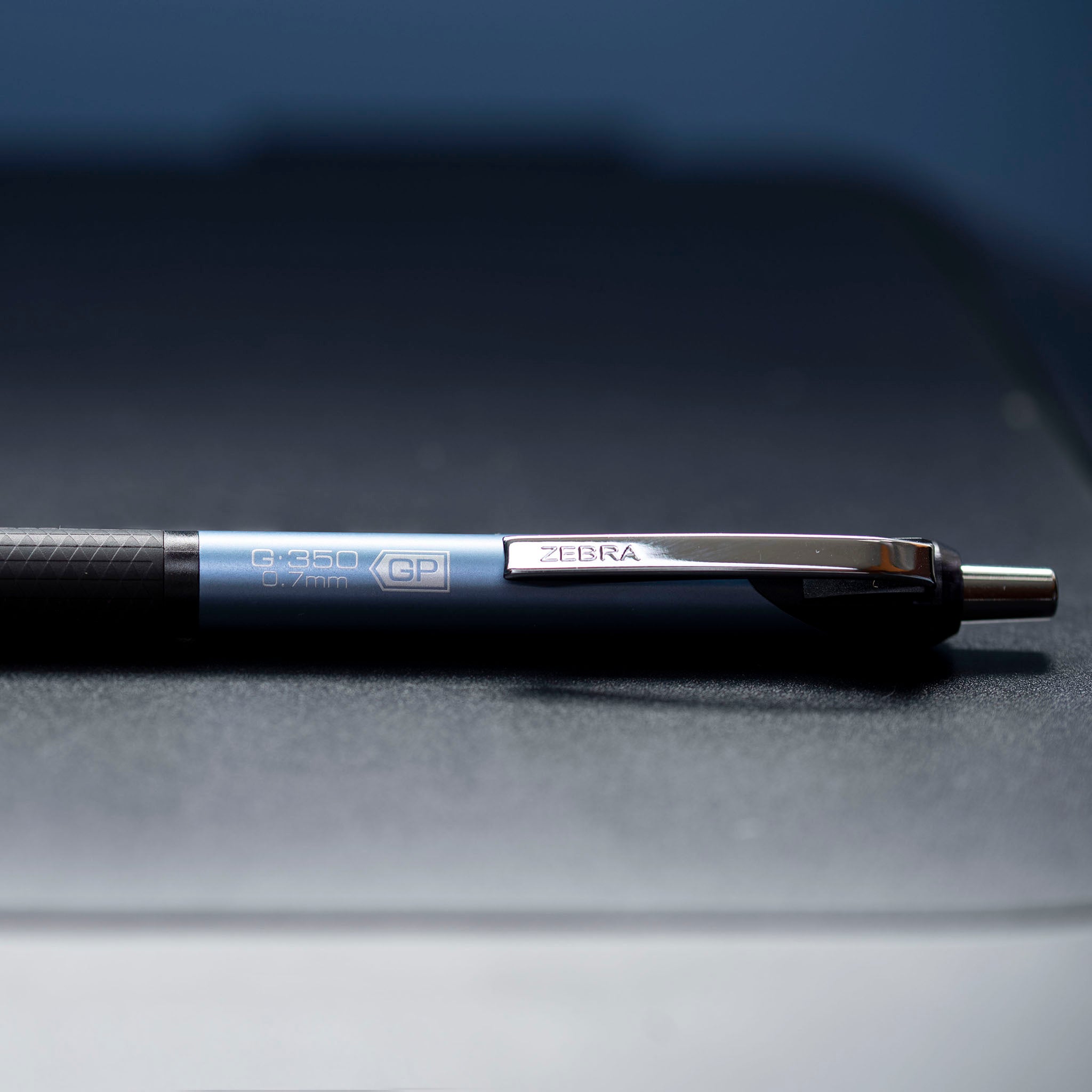 Zebra Pen G-350 Gel Pen - 0.7 mm Pen Point Size - Refillable - Cobalt Blue, Black Gel-based Ink - Metal Barrel - 1 / Pack